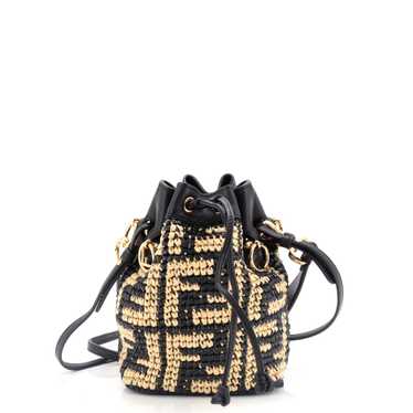 FENDI Mon Tresor Bucket Bag Zucca Raffia Mini