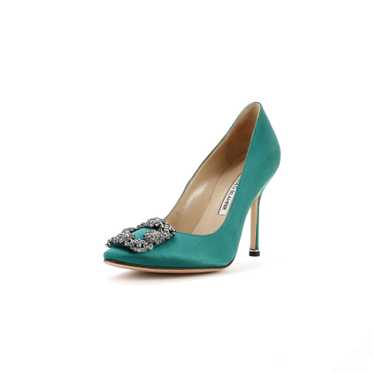 Manolo Blahnik Women's Hangisi Pumps Satin 105