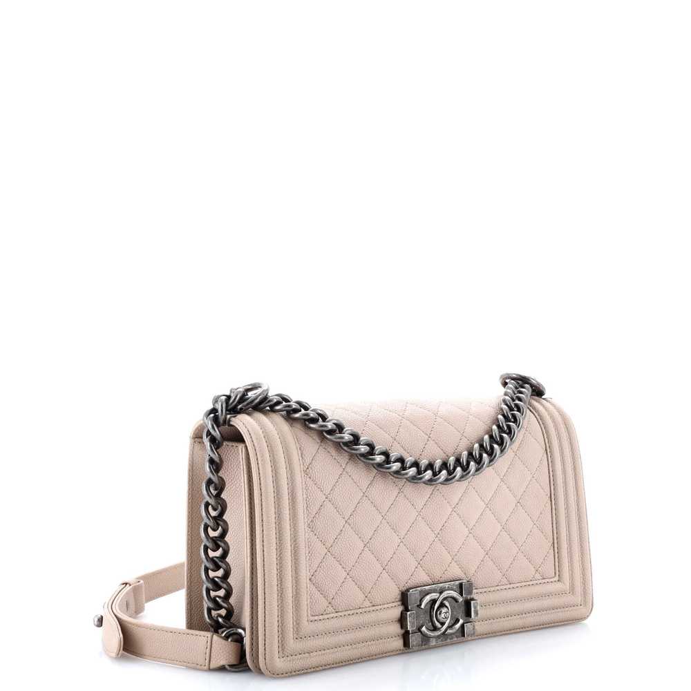 CHANEL Boy Flap Bag Quilted Caviar Old Medium - image 2