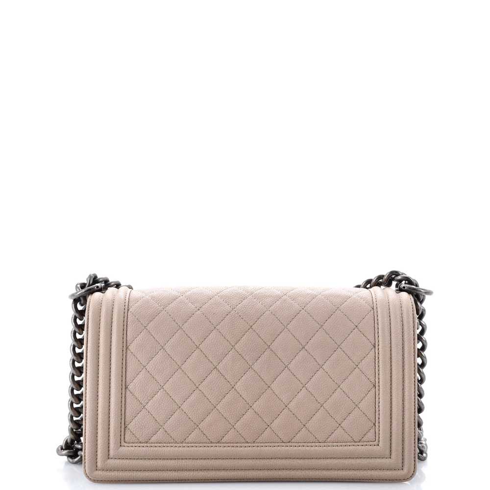 CHANEL Boy Flap Bag Quilted Caviar Old Medium - image 3