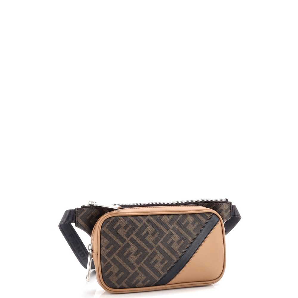 FENDI Front Pouch Waist Bag Zucca Coated Canvas a… - image 2