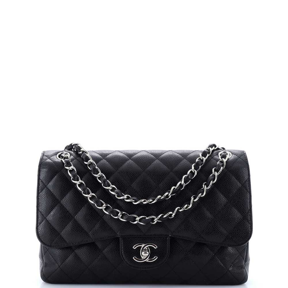 CHANEL Classic Double Flap Bag Quilted Caviar Jum… - image 1