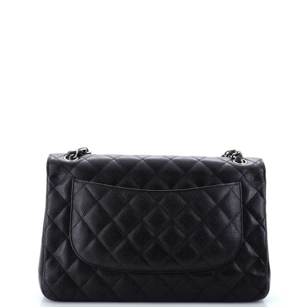 CHANEL Classic Double Flap Bag Quilted Caviar Jum… - image 3