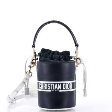 Christian Dior Vibe Drawstring Bucket Bag Leather 