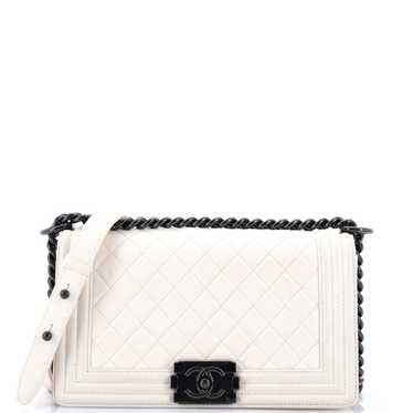 CHANEL Boy Flap Bag Quilted Calfskin Old Medium