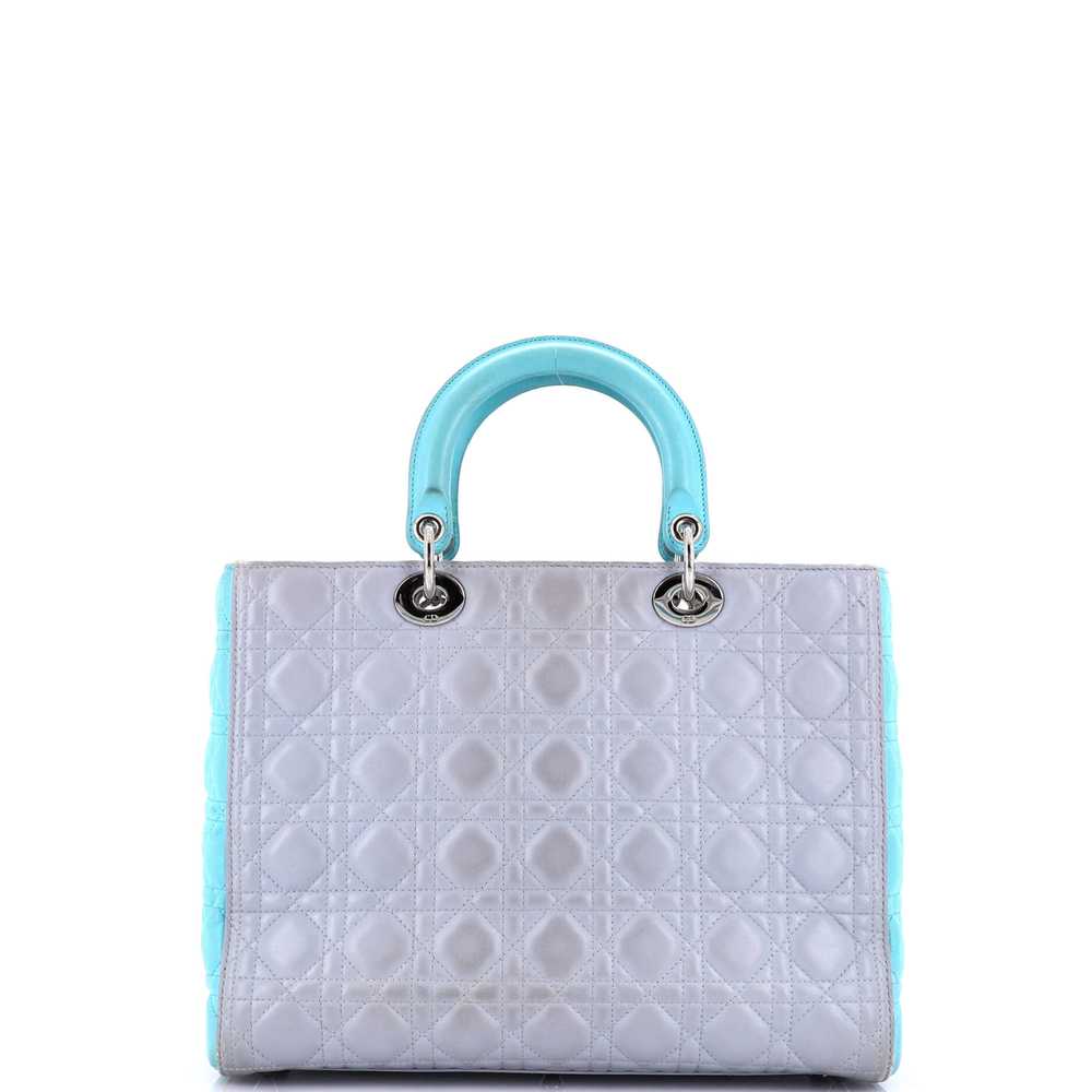 Christian Dior Bicolor Lady Dior Bag Cannage Quil… - image 3