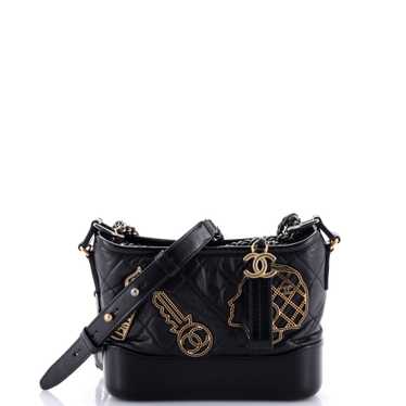 CHANEL Gabrielle Hobo Embellished Quilted Aged Cal