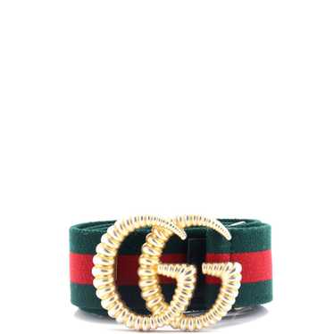 GUCCI GG Torchon Web Belt Canvas Wide 100