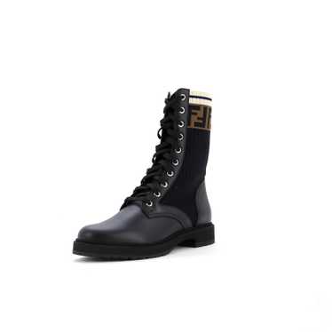 FENDI Women's Rockoko Combat Boots Leather with K… - image 1