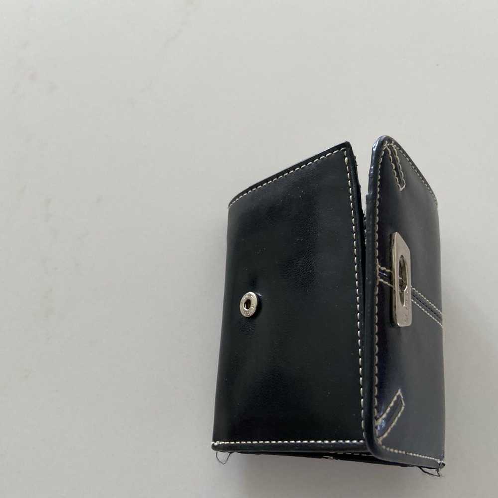 Vintage Guess black Leather Womens or Men Bifold … - image 3