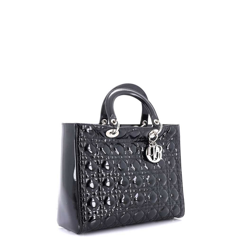 Christian Dior Lady Dior Bag Cannage Quilt Patent… - image 2