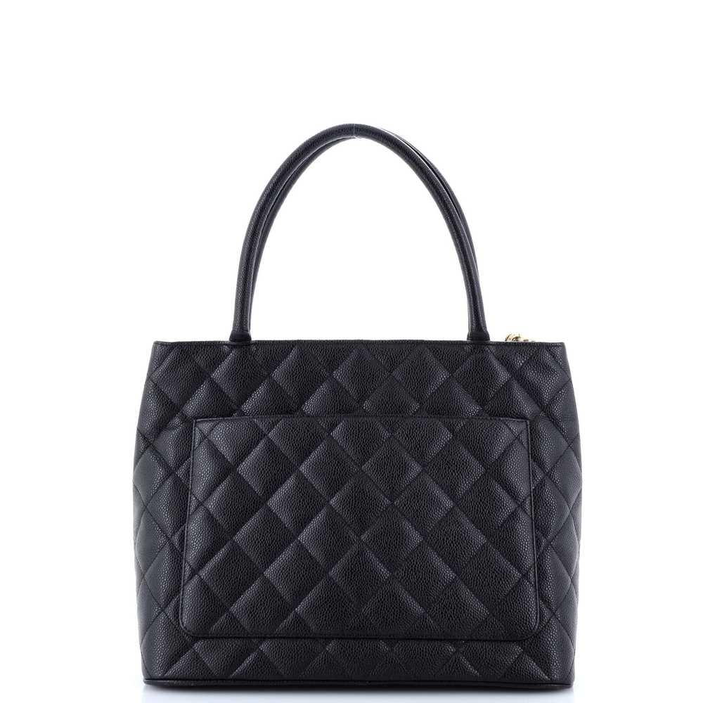 CHANEL Medallion Tote Quilted Caviar - image 4