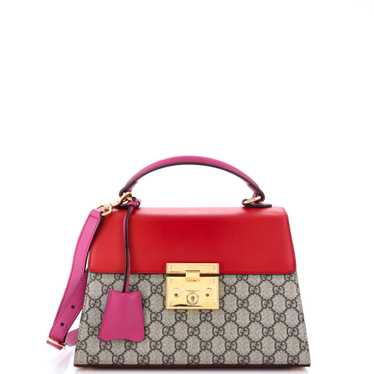 GUCCI Padlock Top Handle Bag GG Coated Canvas and 