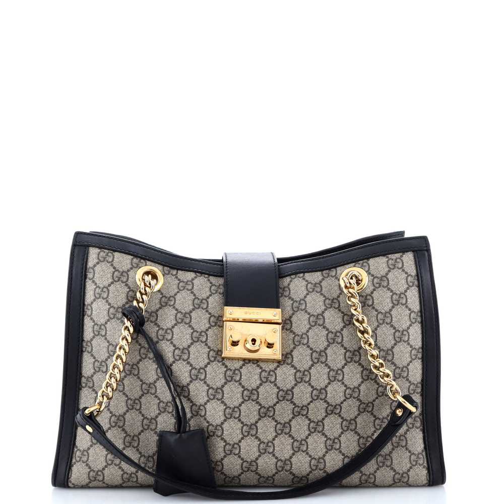 GUCCI Padlock Chain Tote GG Coated Canvas Medium - image 1