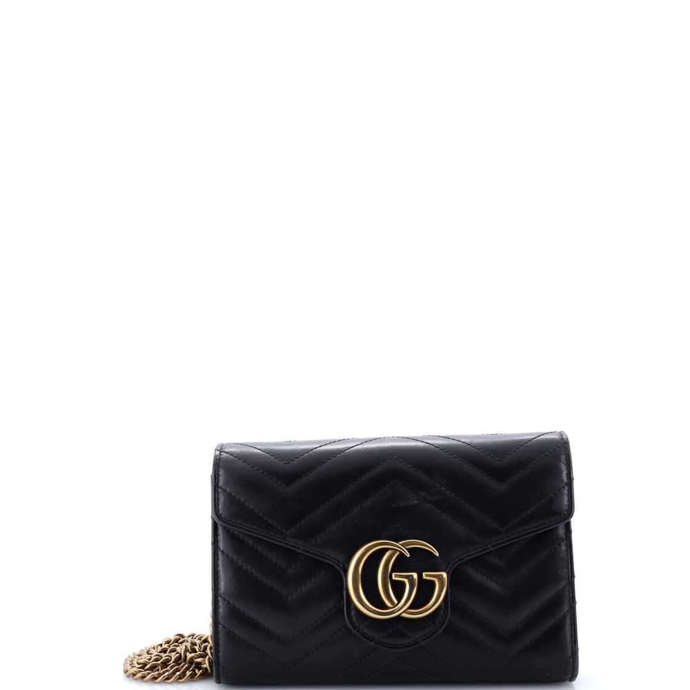 GUCCI GG Marmont Chain Wallet Matelasse Leather M… - image 1