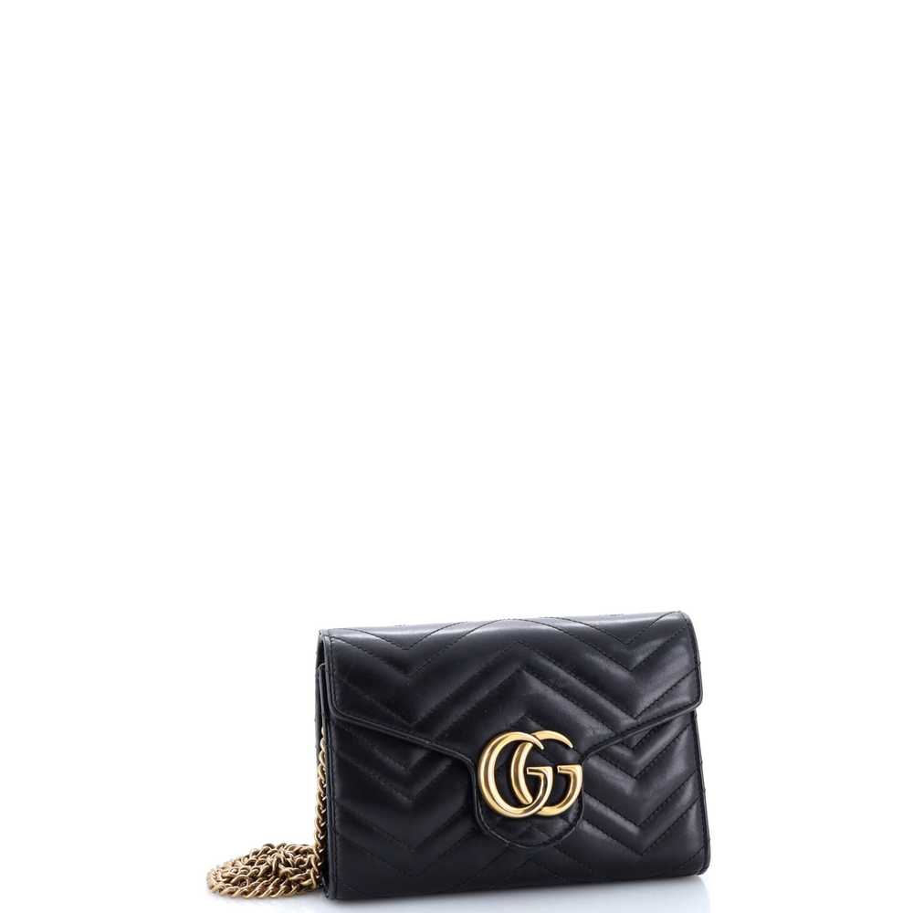 GUCCI GG Marmont Chain Wallet Matelasse Leather M… - image 2