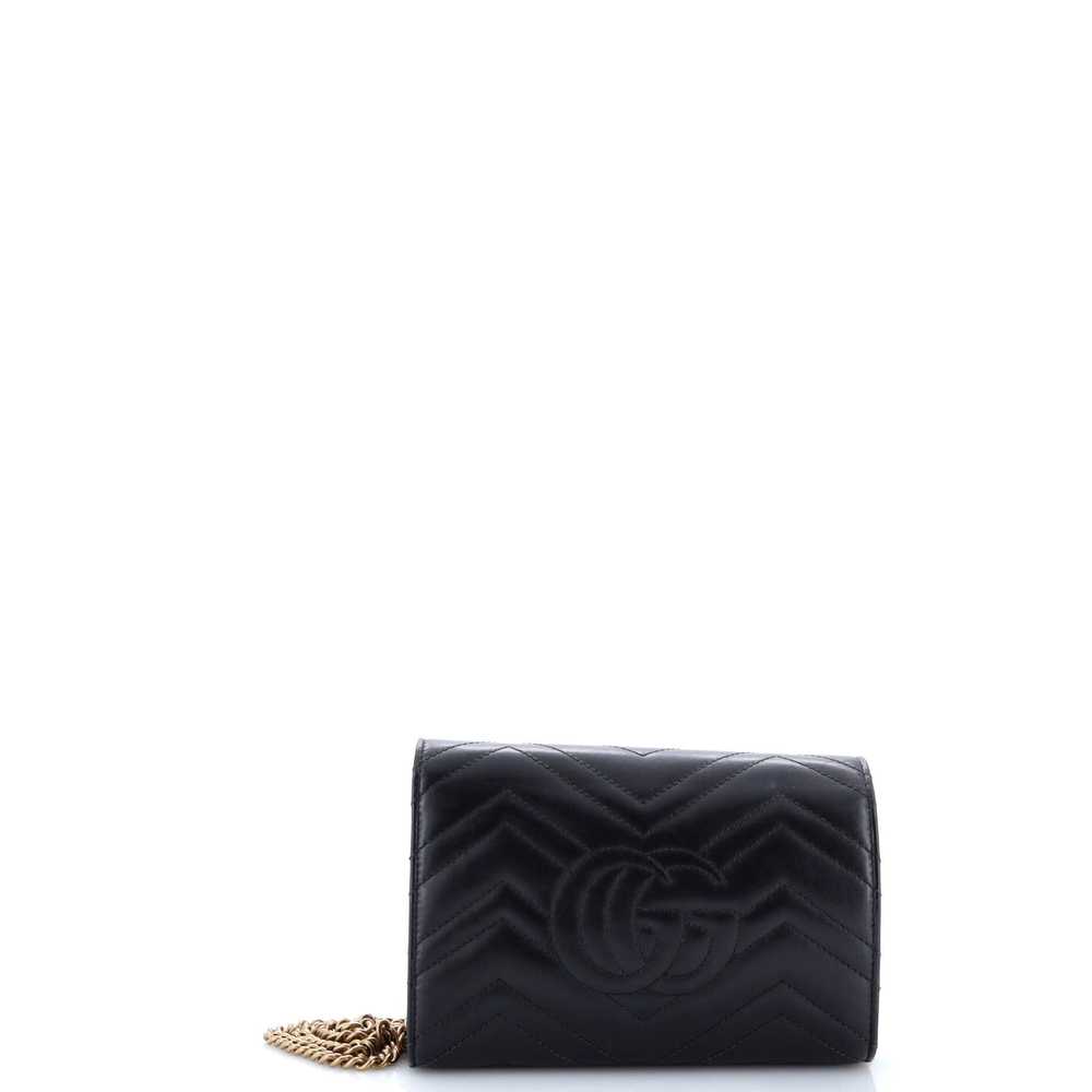 GUCCI GG Marmont Chain Wallet Matelasse Leather M… - image 3