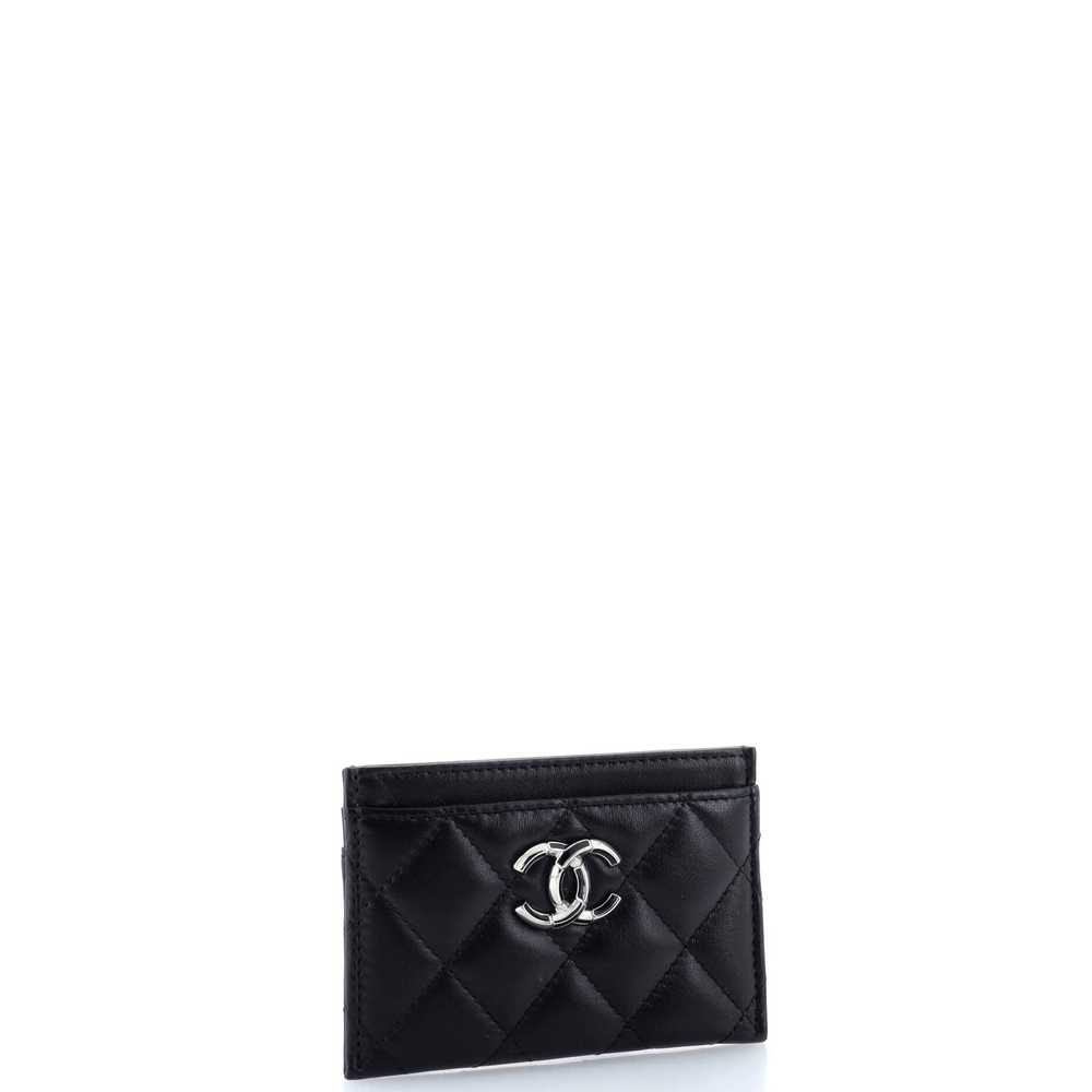 CHANEL CC Card Holder Quilted Lambskin - image 2