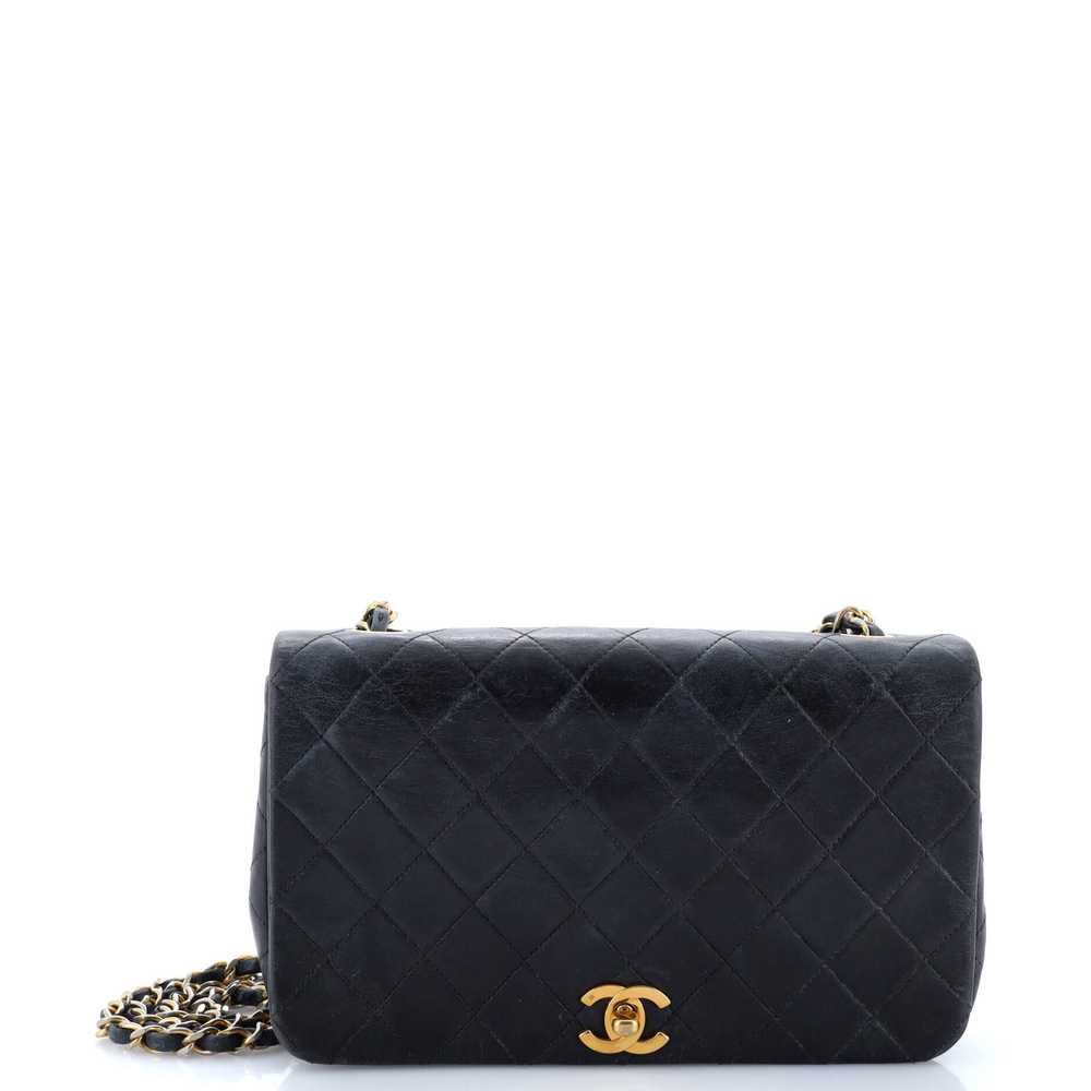 CHANEL Vintage Full Flap Bag Quilted Lambskin Med… - image 1