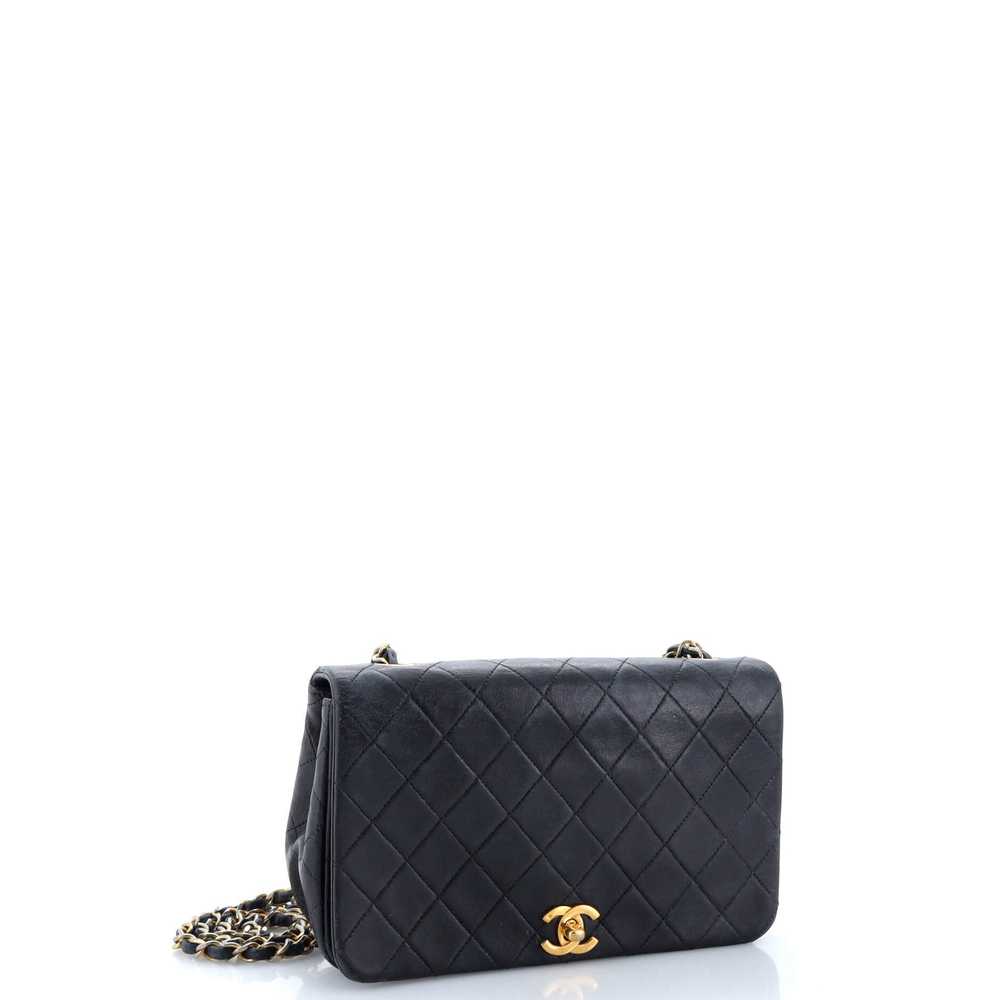 CHANEL Vintage Full Flap Bag Quilted Lambskin Med… - image 2