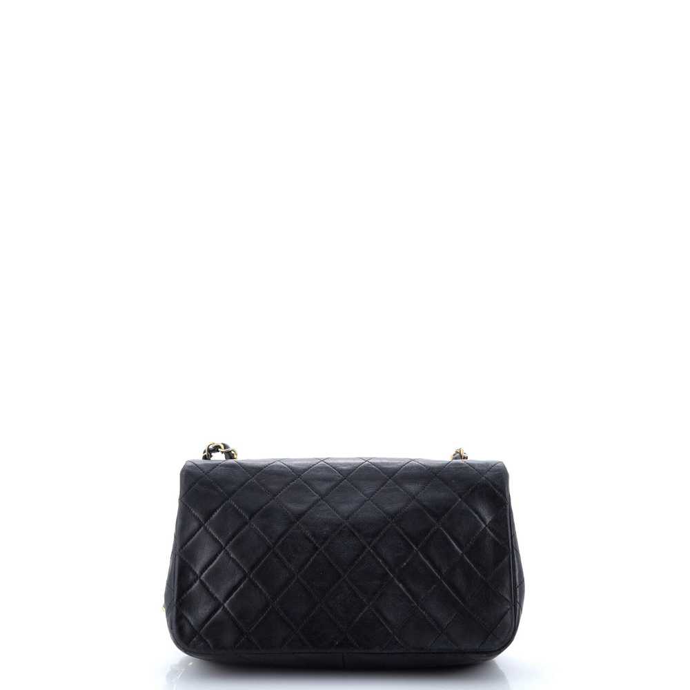 CHANEL Vintage Full Flap Bag Quilted Lambskin Med… - image 3