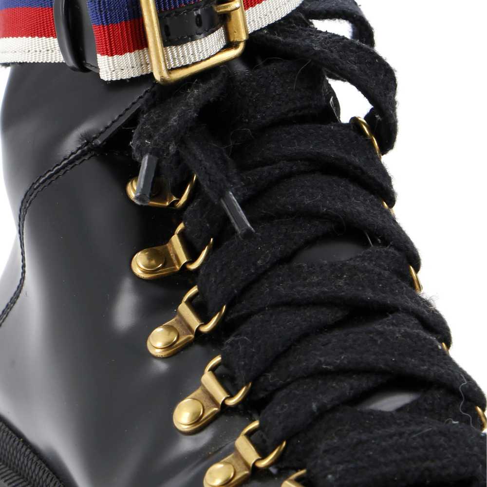 GUCCI Women's Heeled Lace Up Combat Ankle Boots L… - image 5