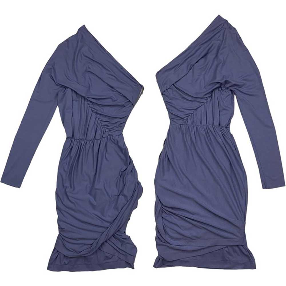 Intermix Carven Dress 36 Blue One Shoulder Mini B… - image 12