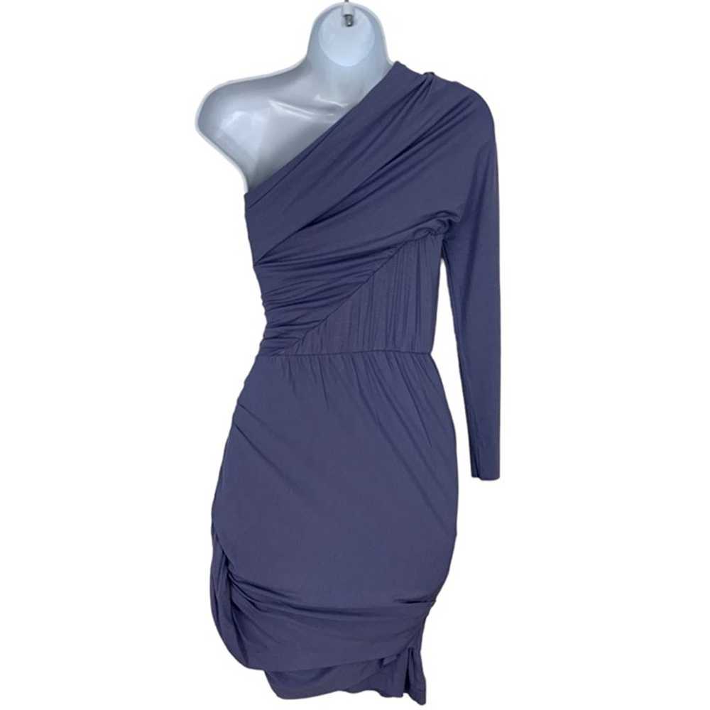 Intermix Carven Dress 36 Blue One Shoulder Mini B… - image 2