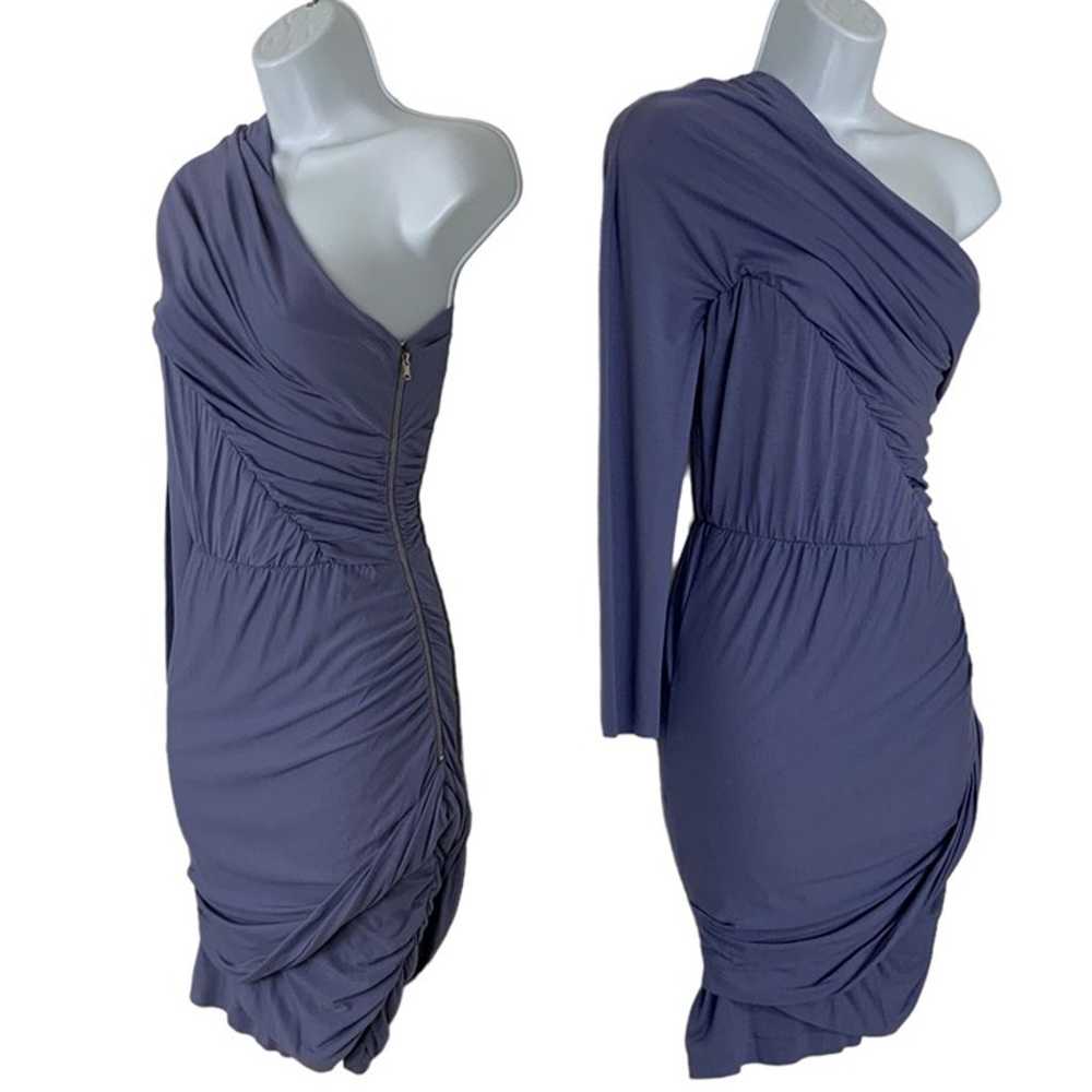 Intermix Carven Dress 36 Blue One Shoulder Mini B… - image 3