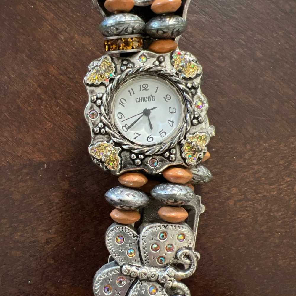 Gorgeous vintage Chicos wristwatch stretch - image 2