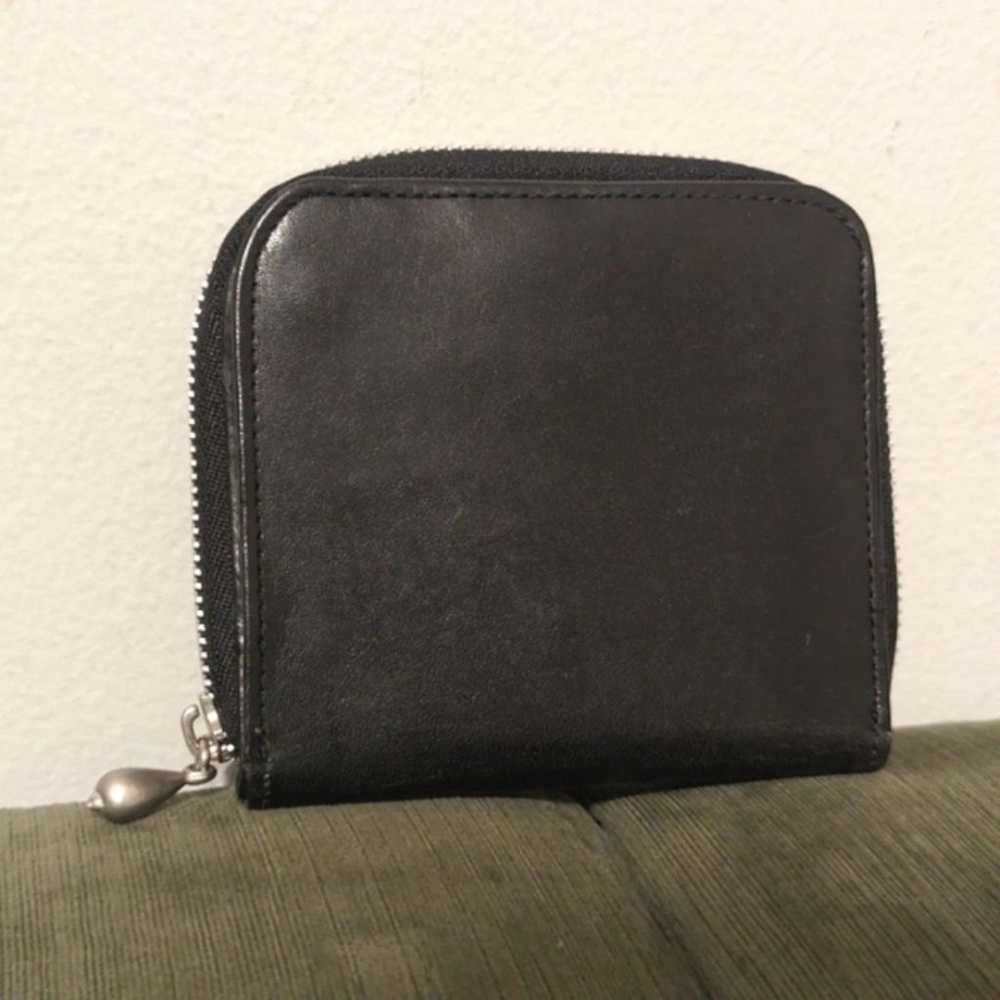 Wilson’s Leather Black zippered Wallet Vintage - image 1