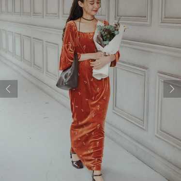 [Occasion Dress/Wedding] Velour Bell Sleeve Dress - image 1