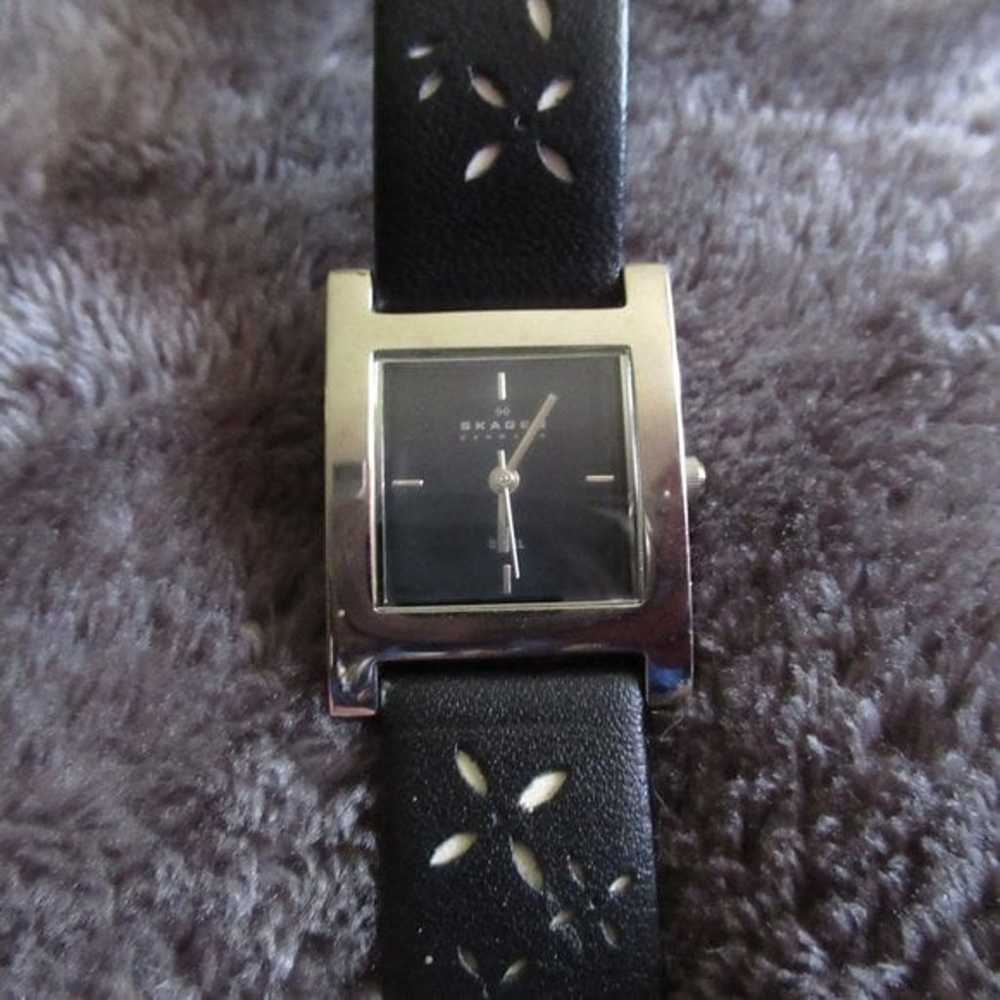 Skagen Denmark Womens Rectangular Watch Black 228… - image 3