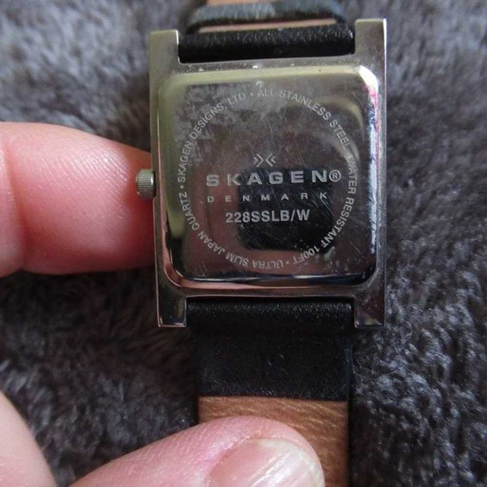 Skagen Denmark Womens Rectangular Watch Black 228… - image 4