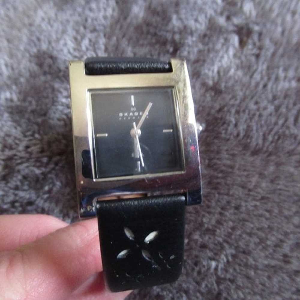 Skagen Denmark Womens Rectangular Watch Black 228… - image 9