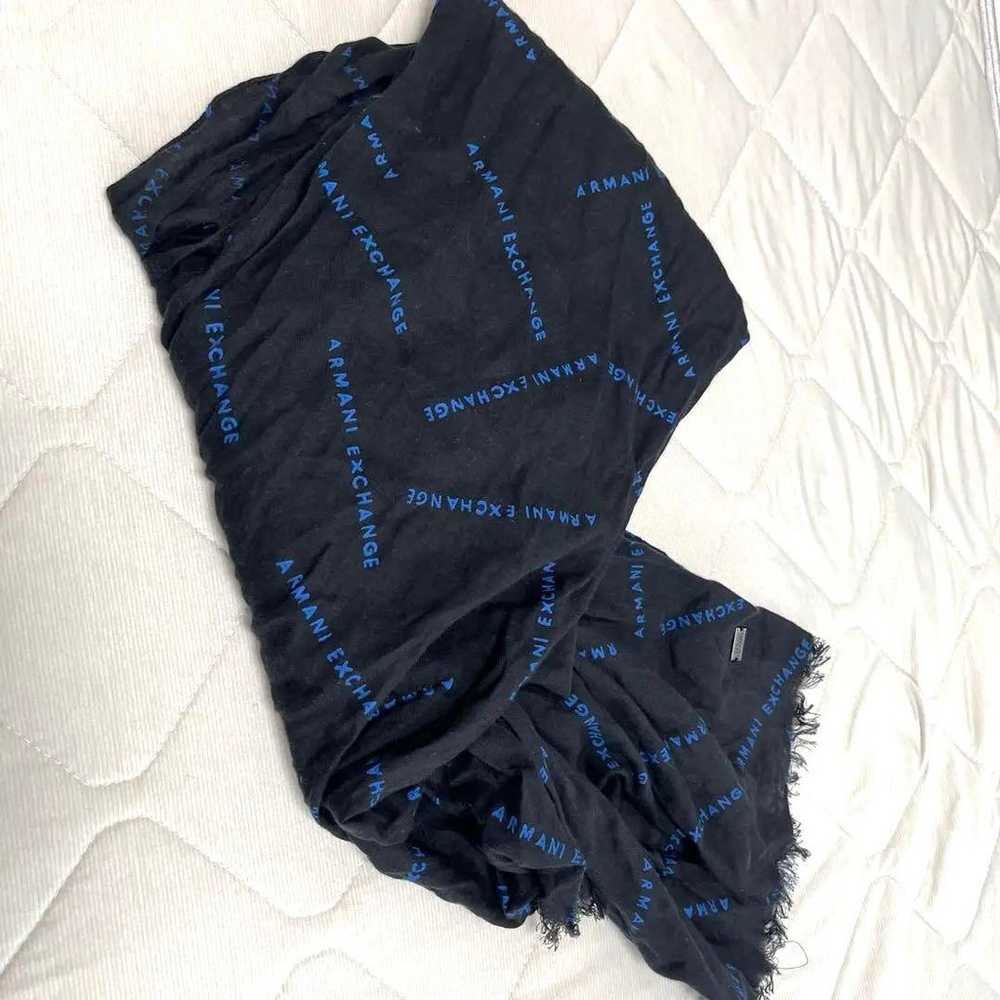 Armani Exchange Logo Scarf Black - image 1