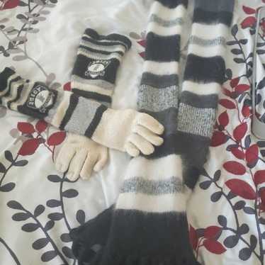 Juicy Couture cashmere long gloves and scarf set