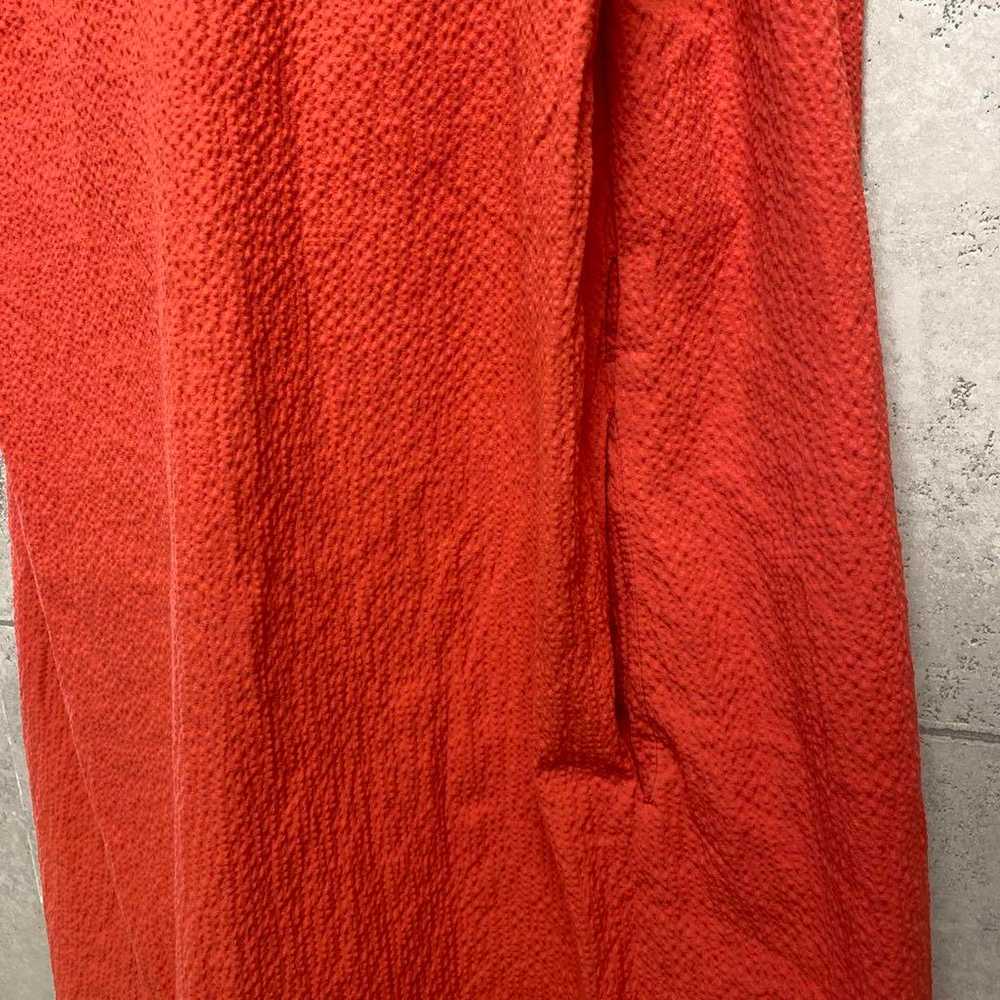 HERMES Sleeveless Dress Soccer Fabric 34 Orange - image 4