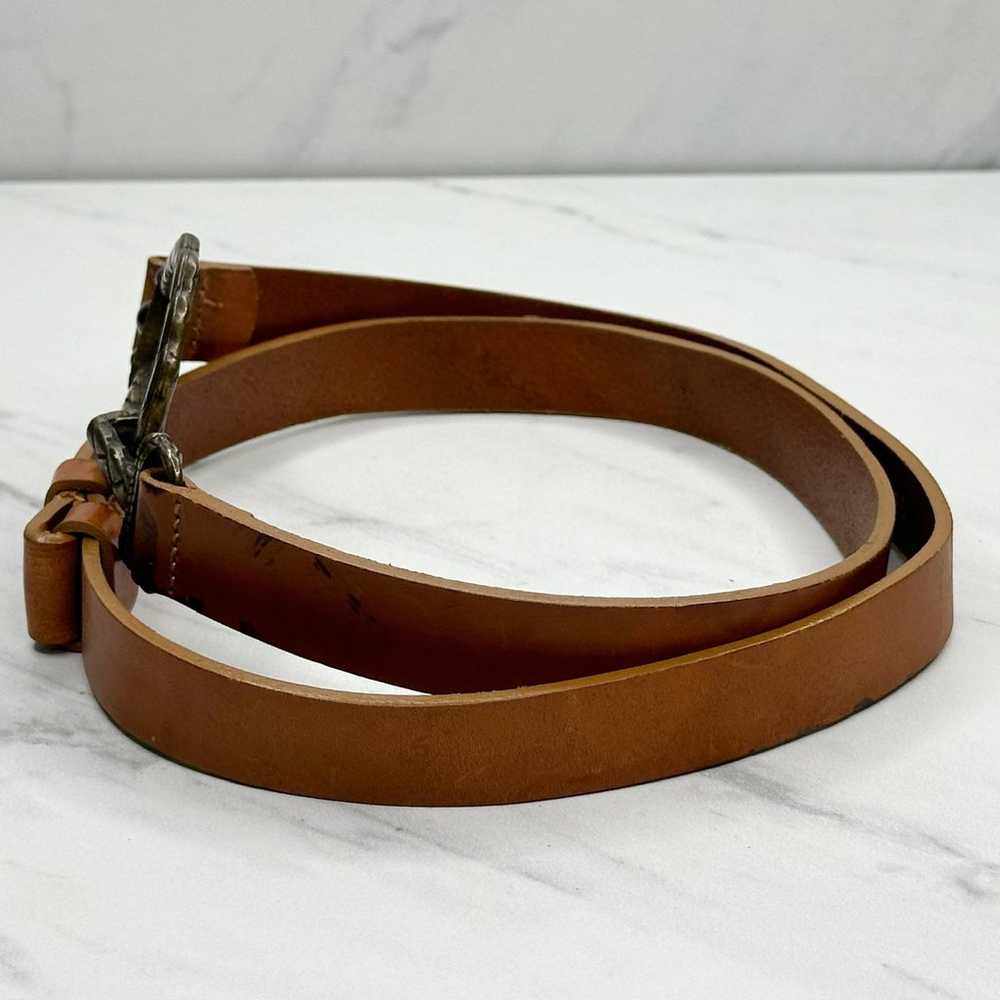 Chico's Vintage Brown Italian Leather Hook Buckle… - image 2