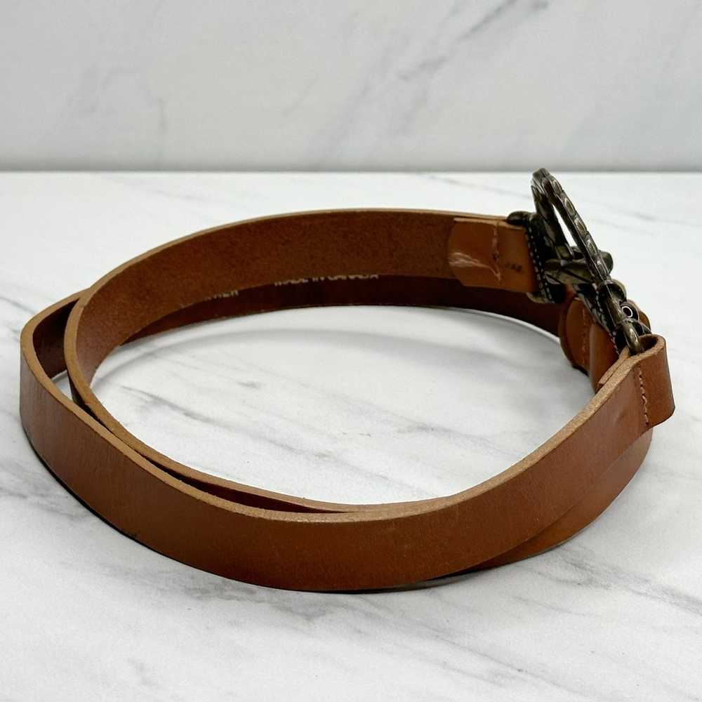 Chico's Vintage Brown Italian Leather Hook Buckle… - image 4