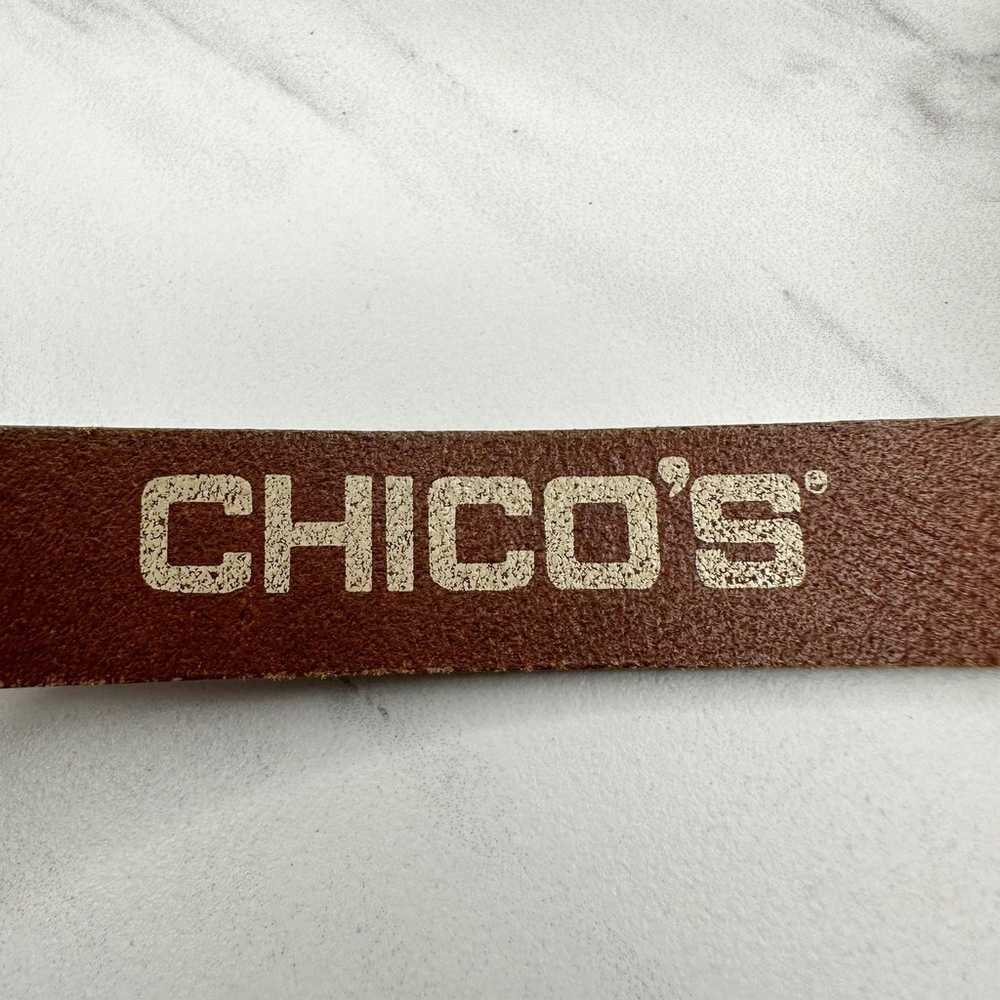 Chico's Vintage Brown Italian Leather Hook Buckle… - image 6