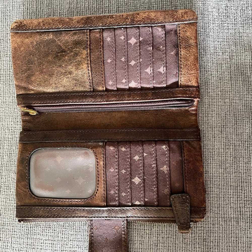 Vintage Fossil Emory brown wallet - image 3