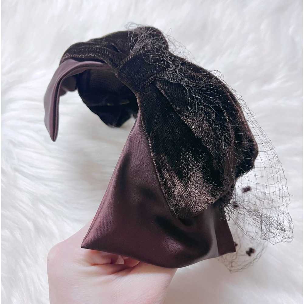 Vintage Lady Eade  50s headband netted velvet hat - image 3