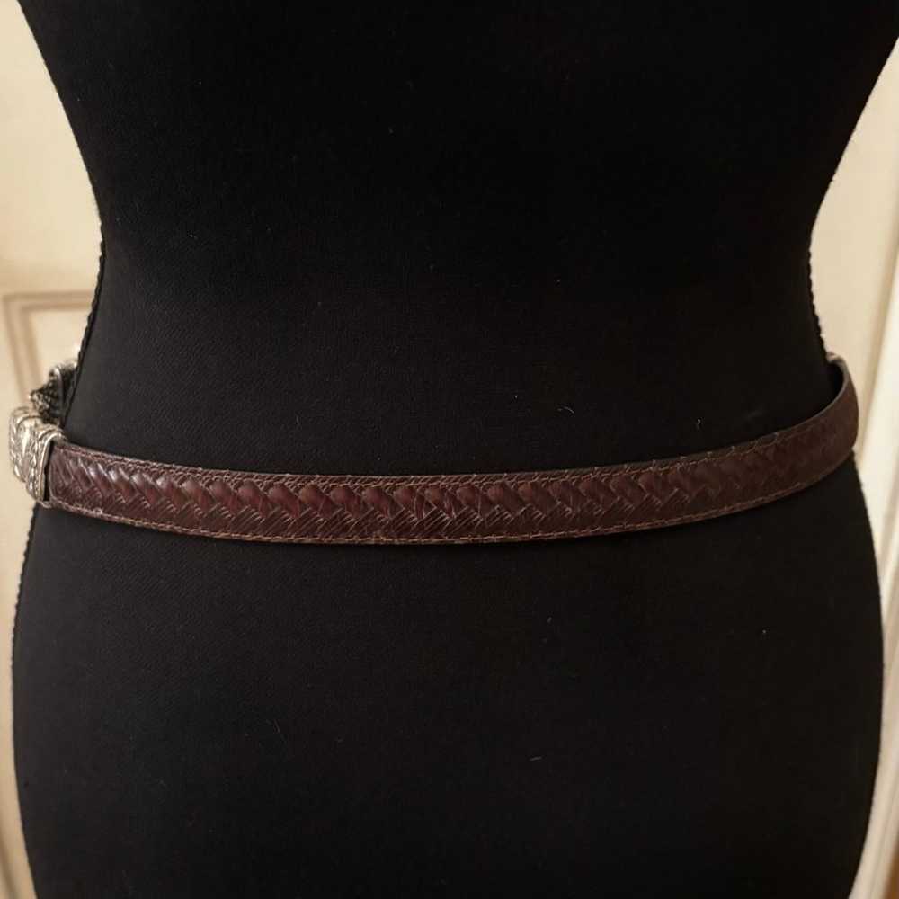 Vintage Brighton Leather Women Reversible Belt Bl… - image 11