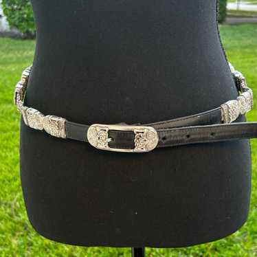 Vintage Brighton Leather Women Reversible Belt Bl… - image 1