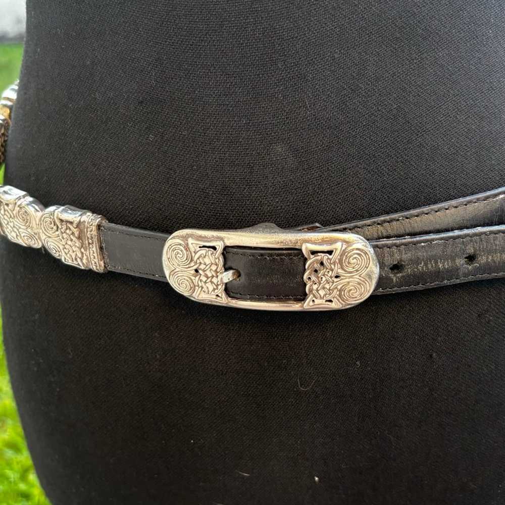 Vintage Brighton Leather Women Reversible Belt Bl… - image 2