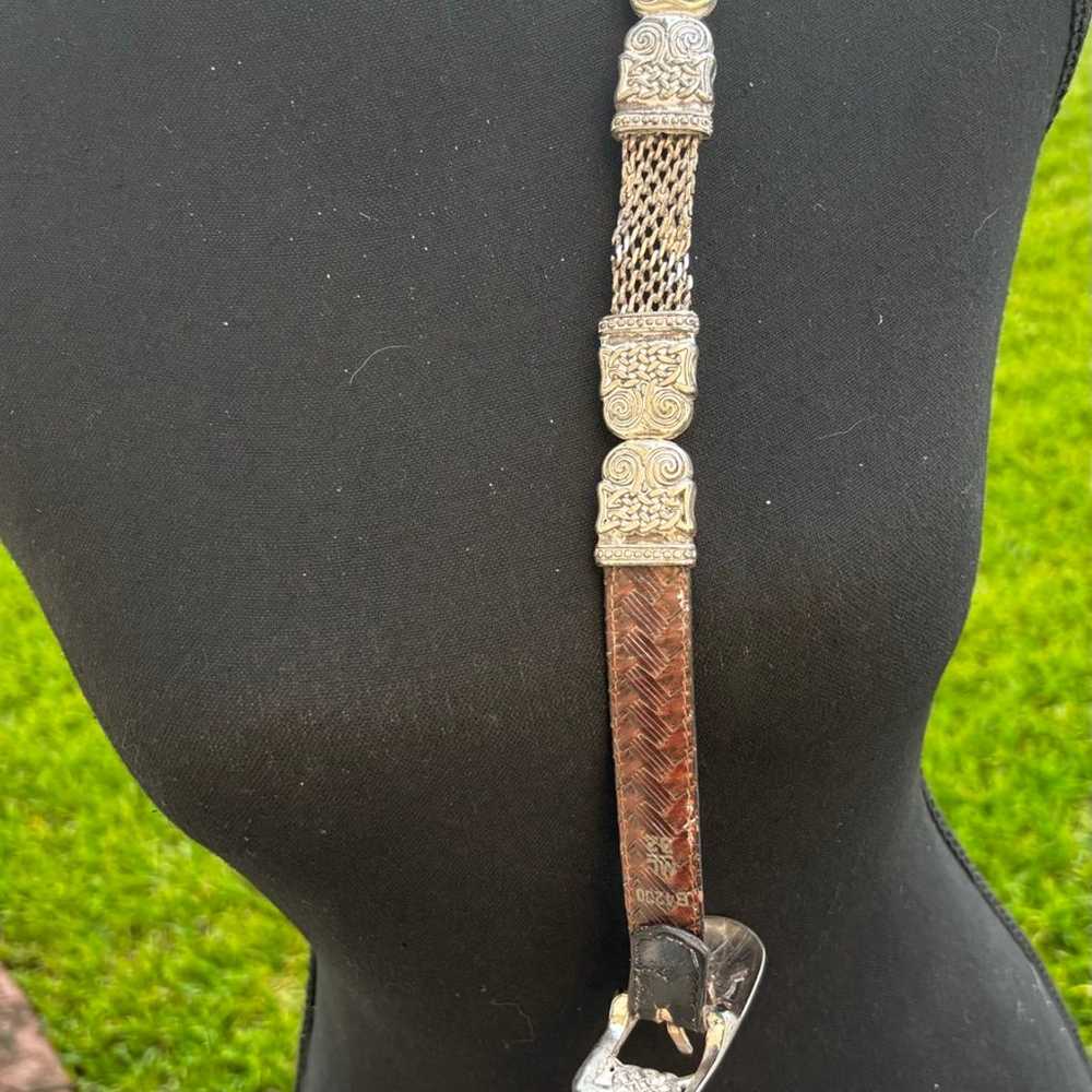 Vintage Brighton Leather Women Reversible Belt Bl… - image 6