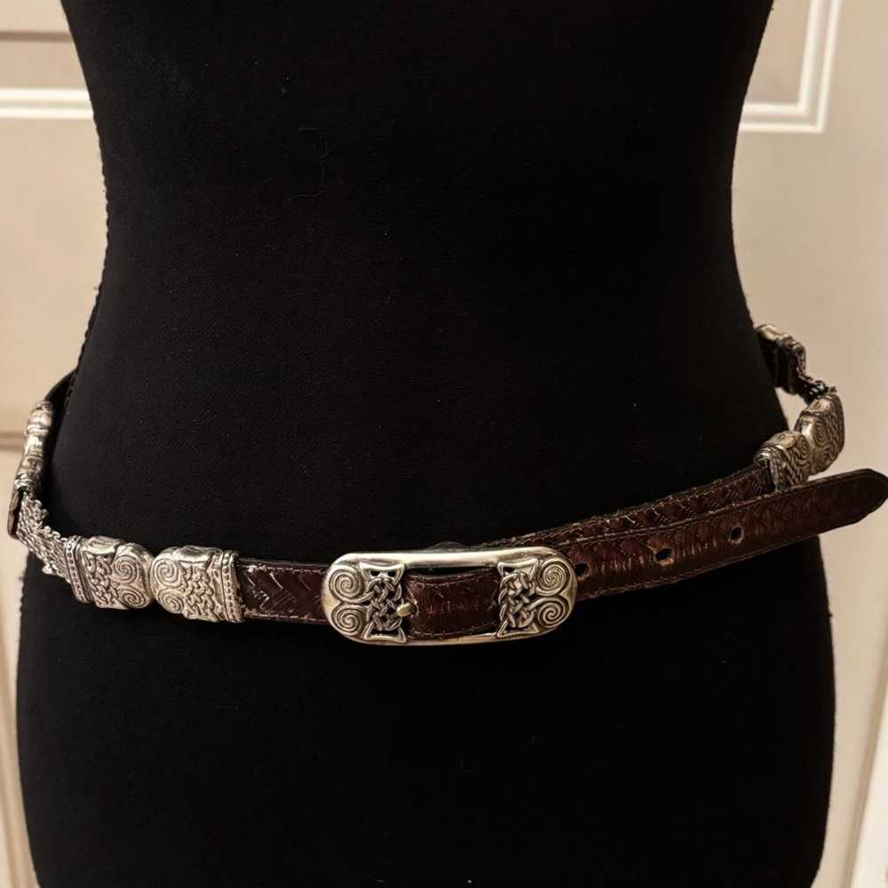 Vintage Brighton Leather Women Reversible Belt Bl… - image 7