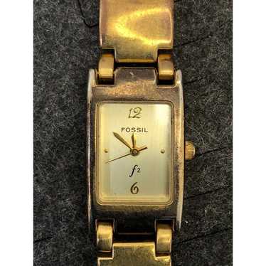 Vintage Fossil F2 Analog Watch Gold Tone - Not Tes