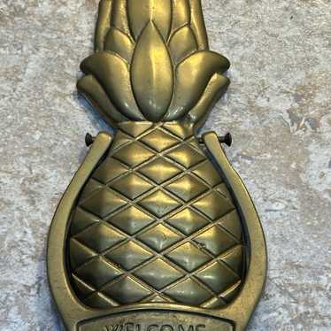 Vintage Solid Brass Pineapple Door Knocker - image 1